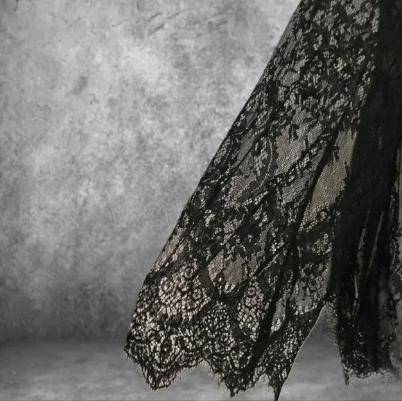 Emery Rose Black Lace Overlay Baby Doll Top XL - Picture 2 of 5